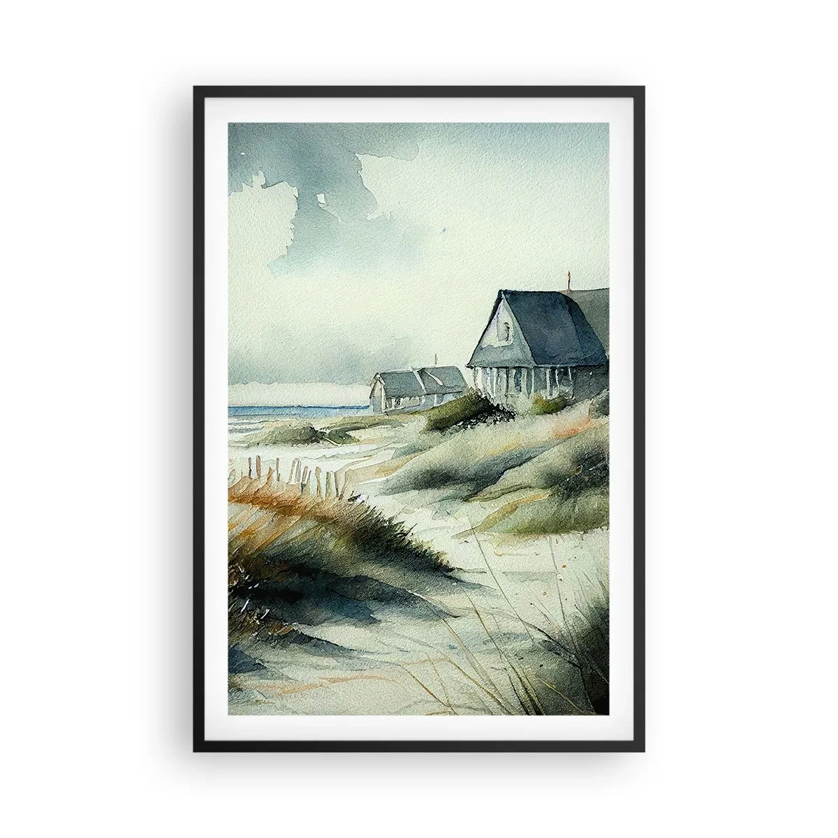 Affiche dans un cadre noir - Poster - Loin de l'agitation - 61x91 cm