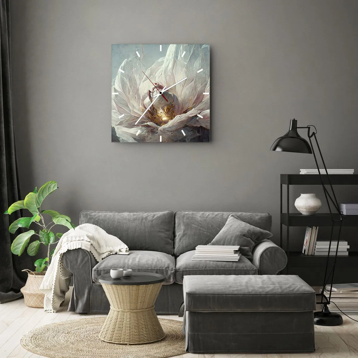 Horloge murale - Pendule murale - Il fleurit une fois tous les cent ans - 40x40 cm