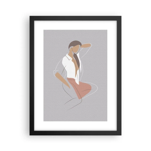 Affiche dans un cadre noir - Poster - Contour gracieux - 30x40 cm