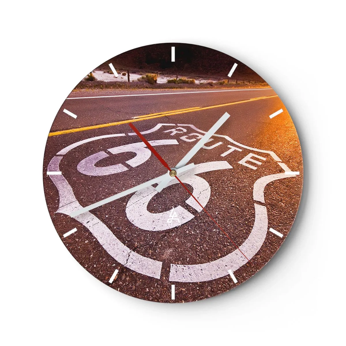 Horloge murale - Pendule murale - Célèbre Route 66 - 40x40 cm