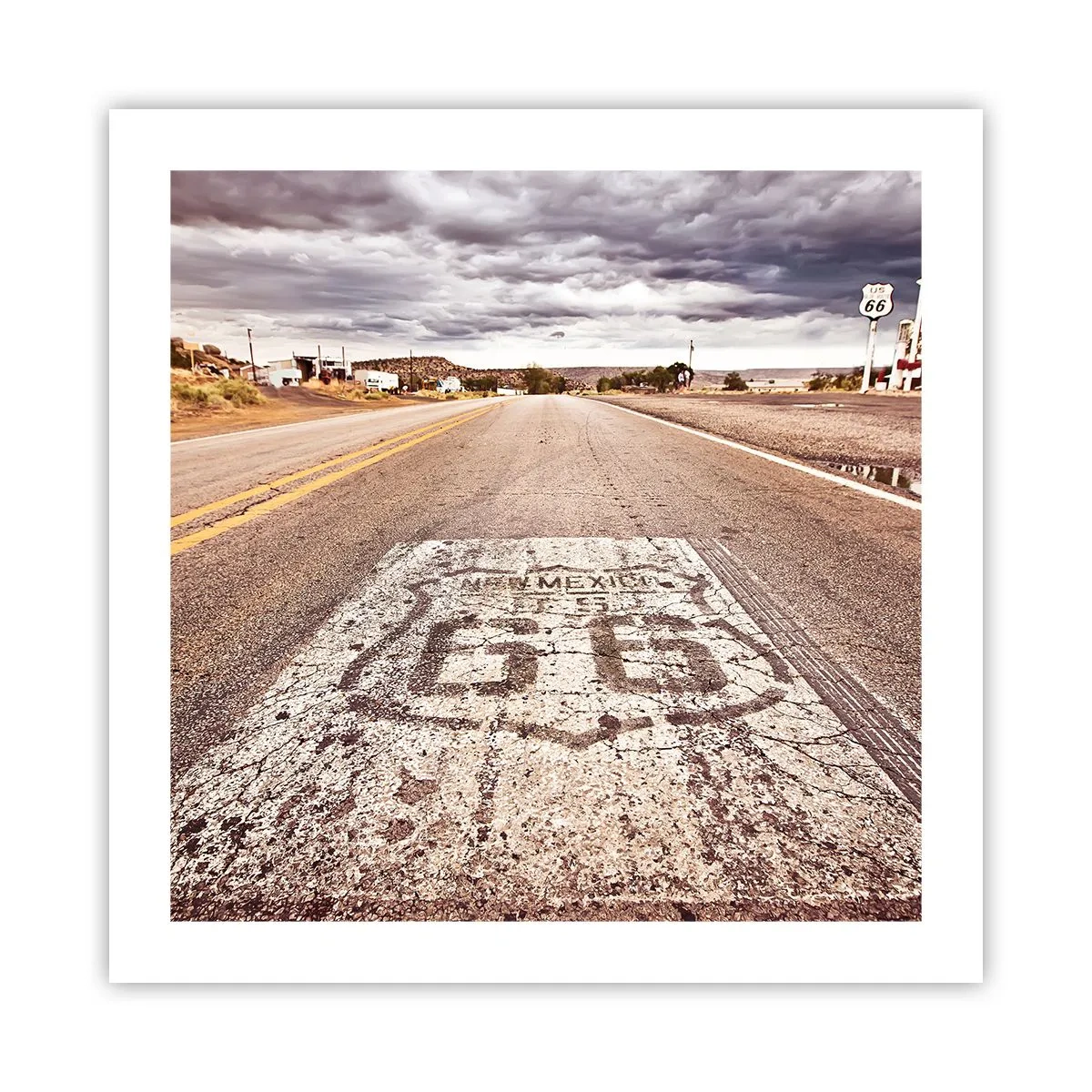 Affiche - Poster - Mother Road - une légende américaine - 50x50 cm