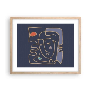 Affiche dans un chêne clair - Poster - En réflexion - 50x40 cm