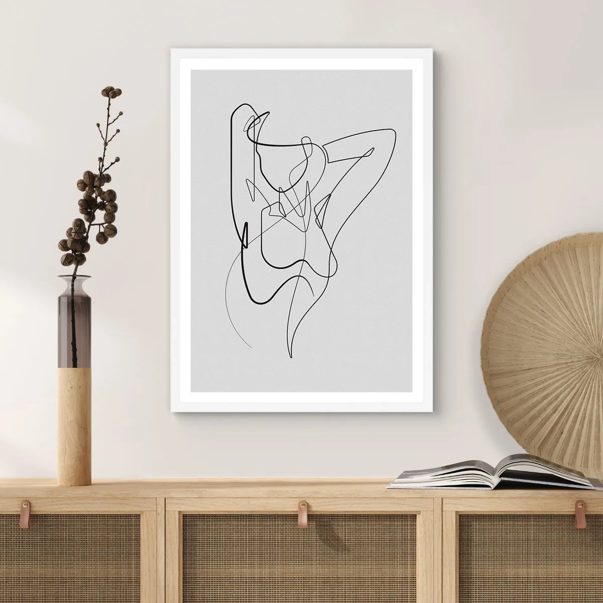 Affiche dans un cadre blanc - Poster - Vraiment, tu es comme ça... - 61x91 cm