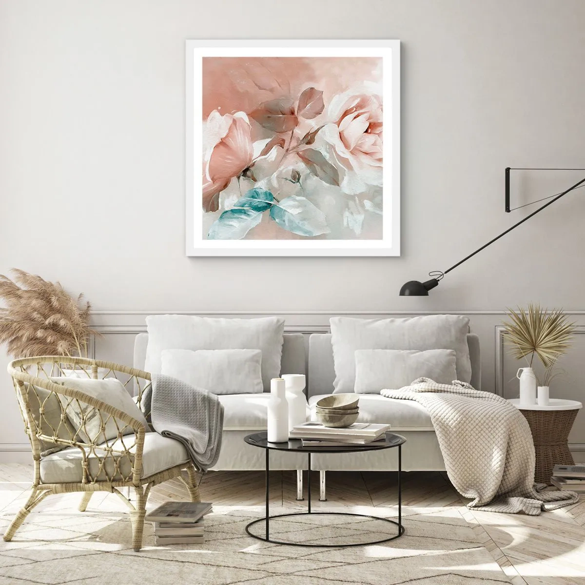 Affiche dans un cadre blanc - Poster - L'esprit du romantisme - 30x30 cm