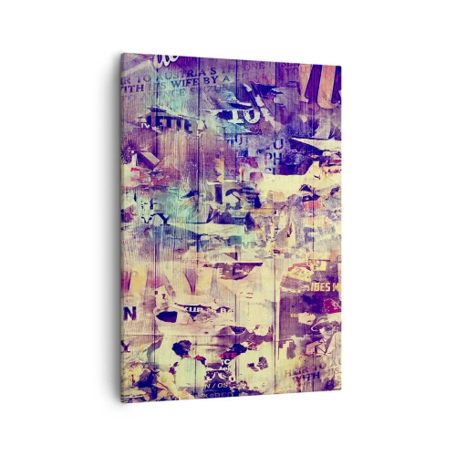 Impression sur toile - Image sur toile - Collage abstrait coloré avec texte et graphiques - 50x70cm - Et c'est tout ce qu'il y a à faire - Décoration murale moderne pour le salon et la chambre ARTTOR