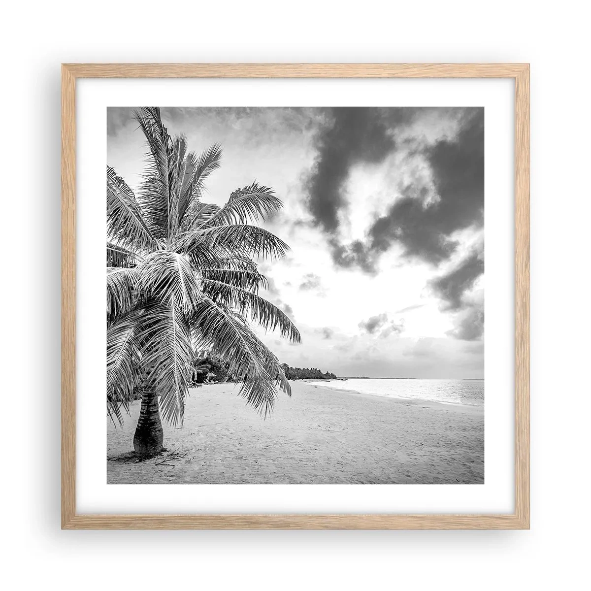 Affiche dans un chêne clair - Poster - Quand tu aspires à la solitude - 50x50 cm