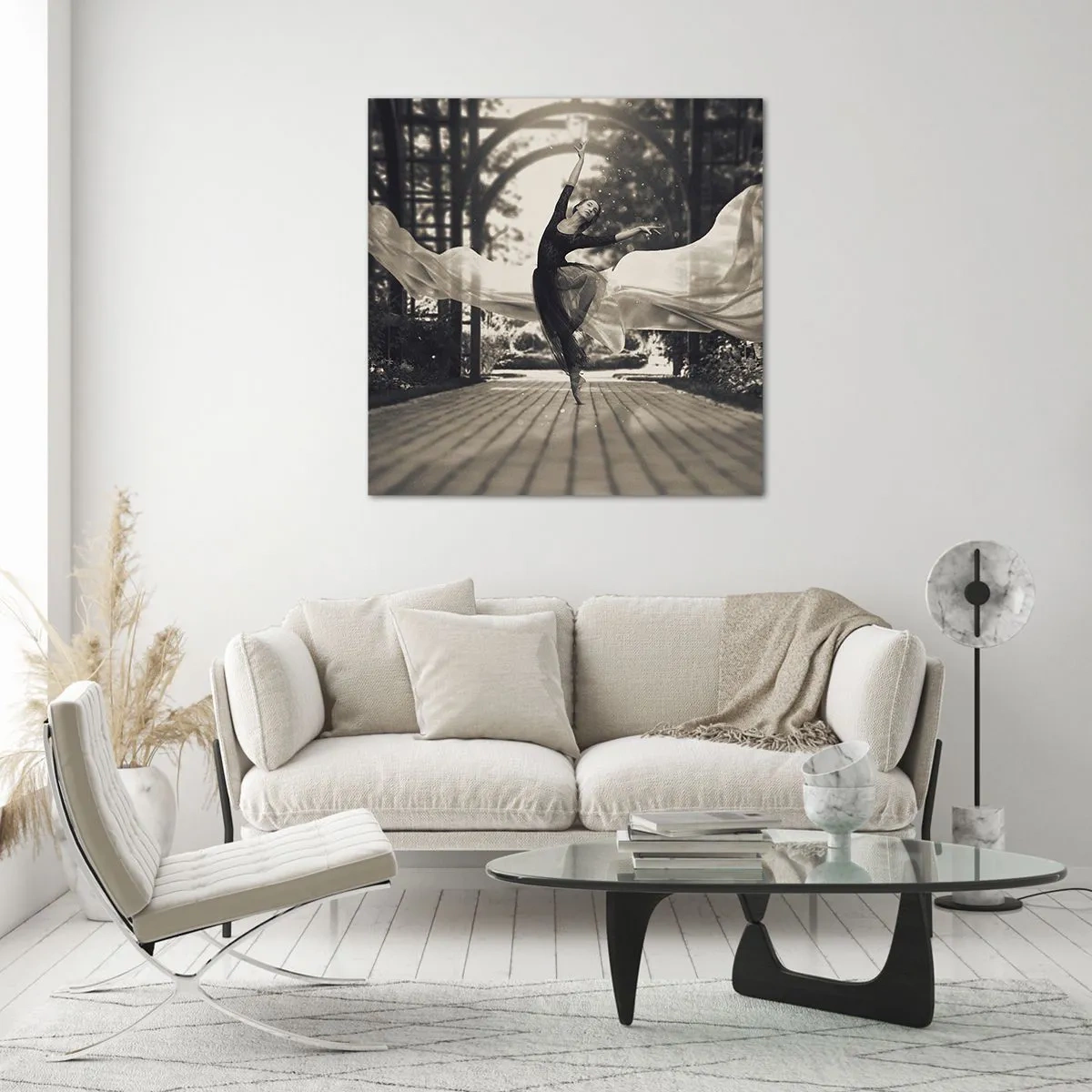 Impression sur verre - Image sur verre - La danse de l'esprit jardin - 30x30 cm