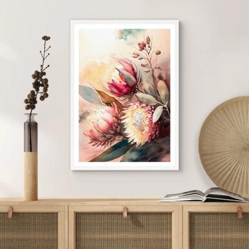 Affiche dans un cadre blanc - Poster - De profil et de face - 40x50 cm