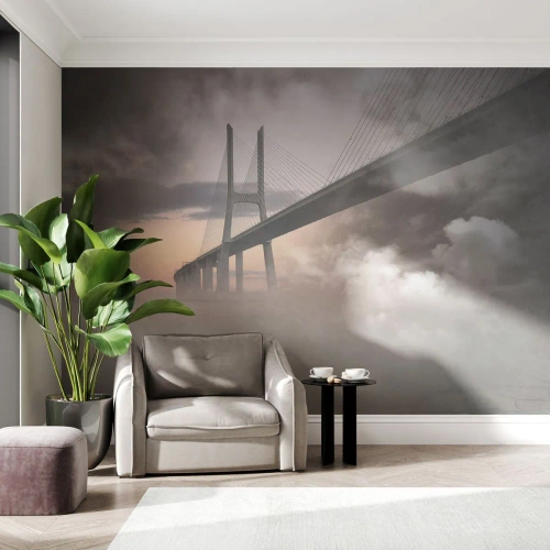 Papier peint sur mesure Premium Canvas - Sur la rivière qui n'existe pas - Paysage, Pont, Architecture