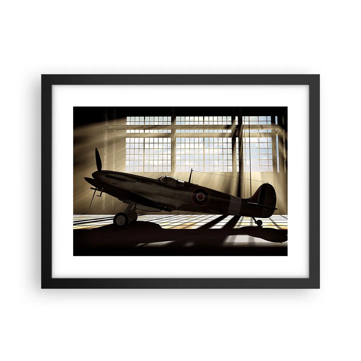 Affiche dans un cadre noir - Poster - Le repos du guerrier - 40x30 cm