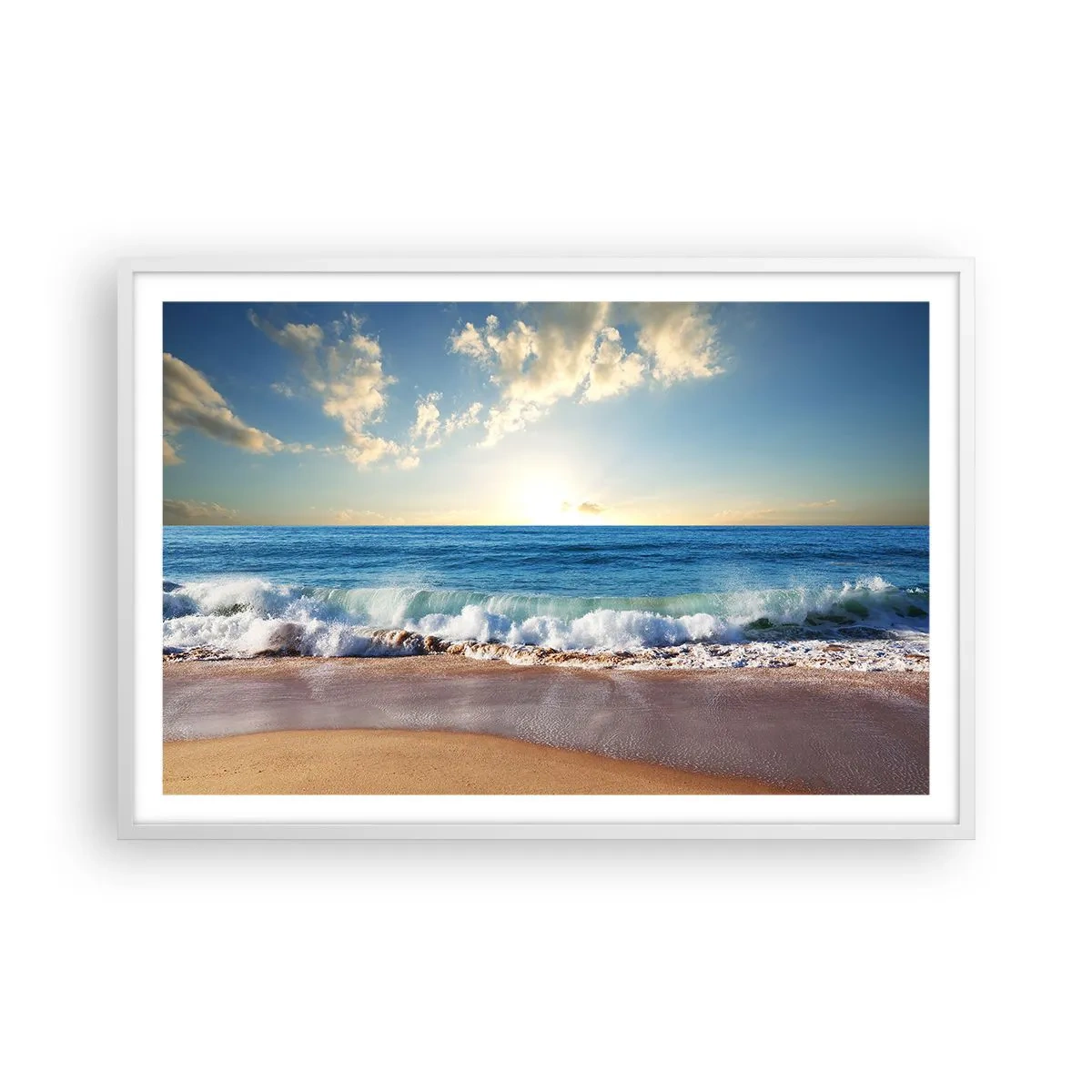 Affiche dans un cadre blanc - Poster - Mouvement et immobilité à la fois - 91x61 cm