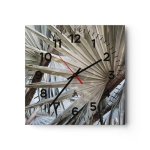 Horloge murale - Pendule murale - Evantail sous les tropiques - 40x40 cm