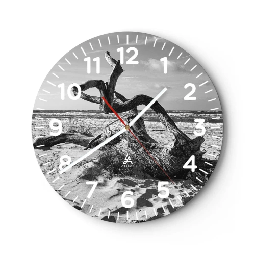 Horloge murale - Pendule murale - Sculpture marine - 40x40 cm