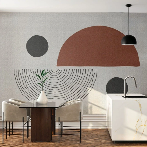 Papier Peint Photo Premium Sand - Perfection de la roue - Abstraction, Morceau, Art moderne - 300x210 cm