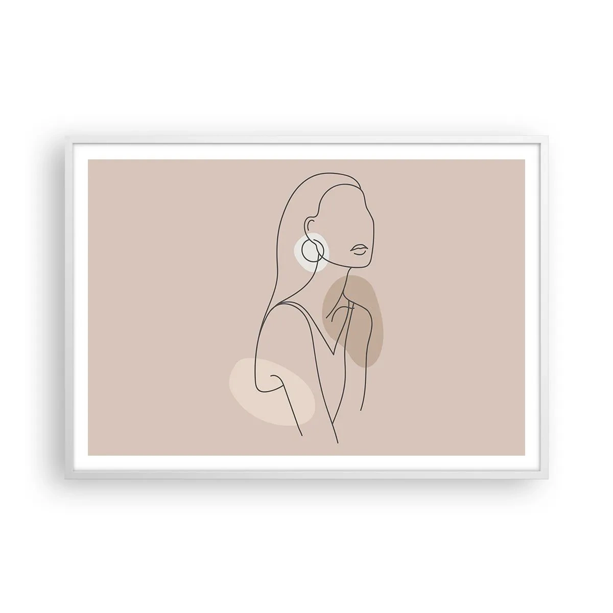Affiche dans un cadre blanc - Poster - Icone féminin - 100x70 cm