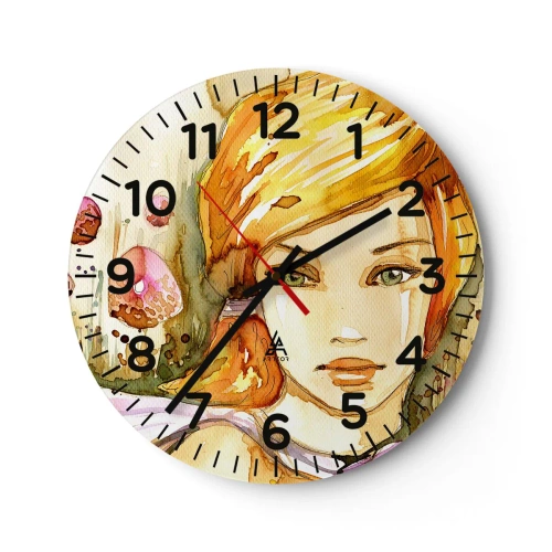 Horloge murale - Pendule murale - Un regard émeraude qui calme la colère - 40x40 cm