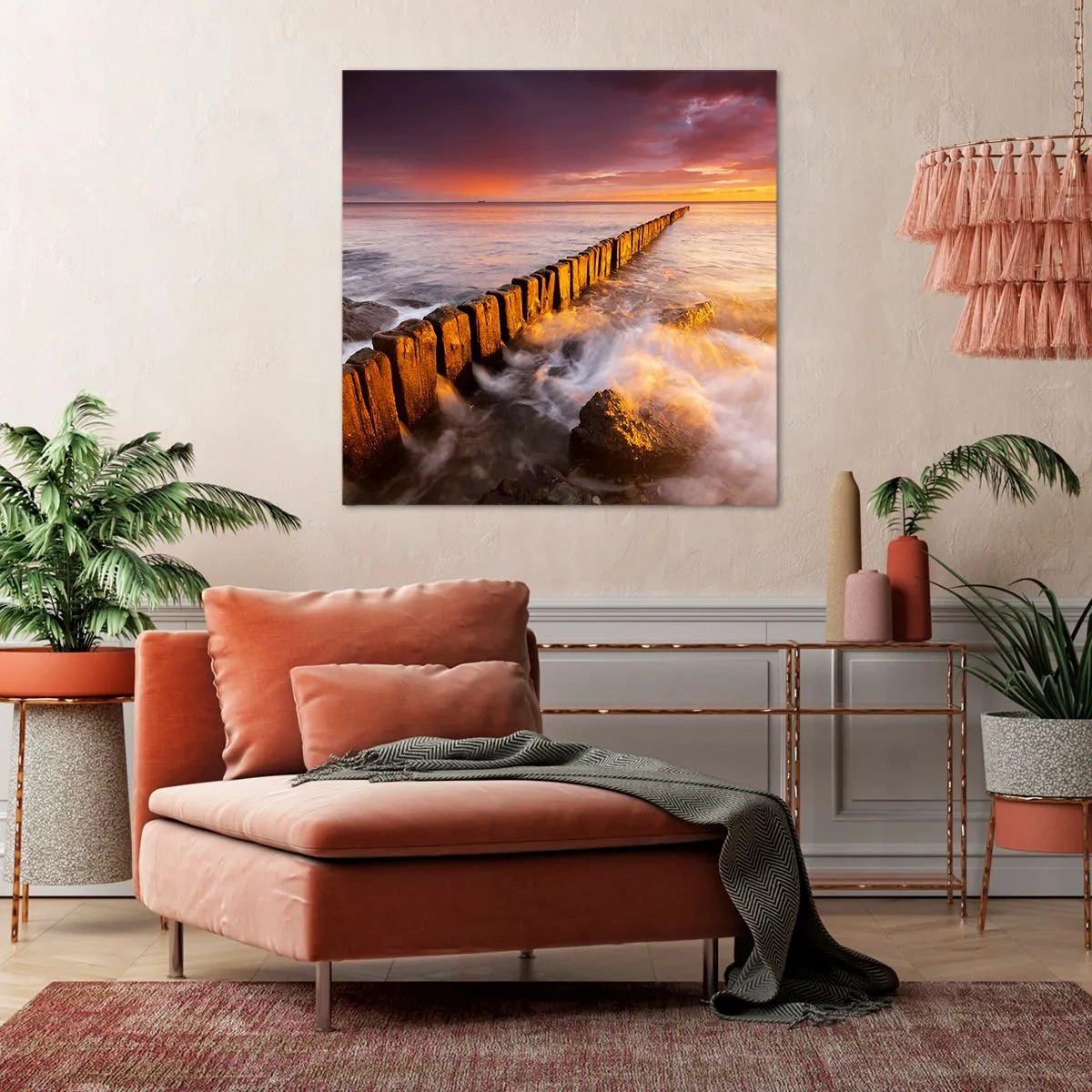 Impression sur toile - Image sur toile - La douceur des vagues - 50x50 cm