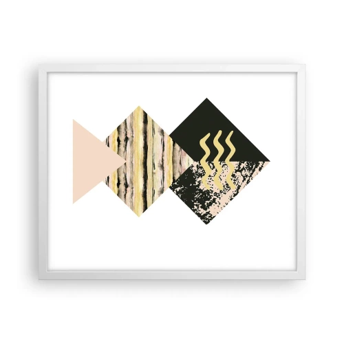 Affiche dans un cadre blanc - Poster - Pas si simple - 50x40 cm