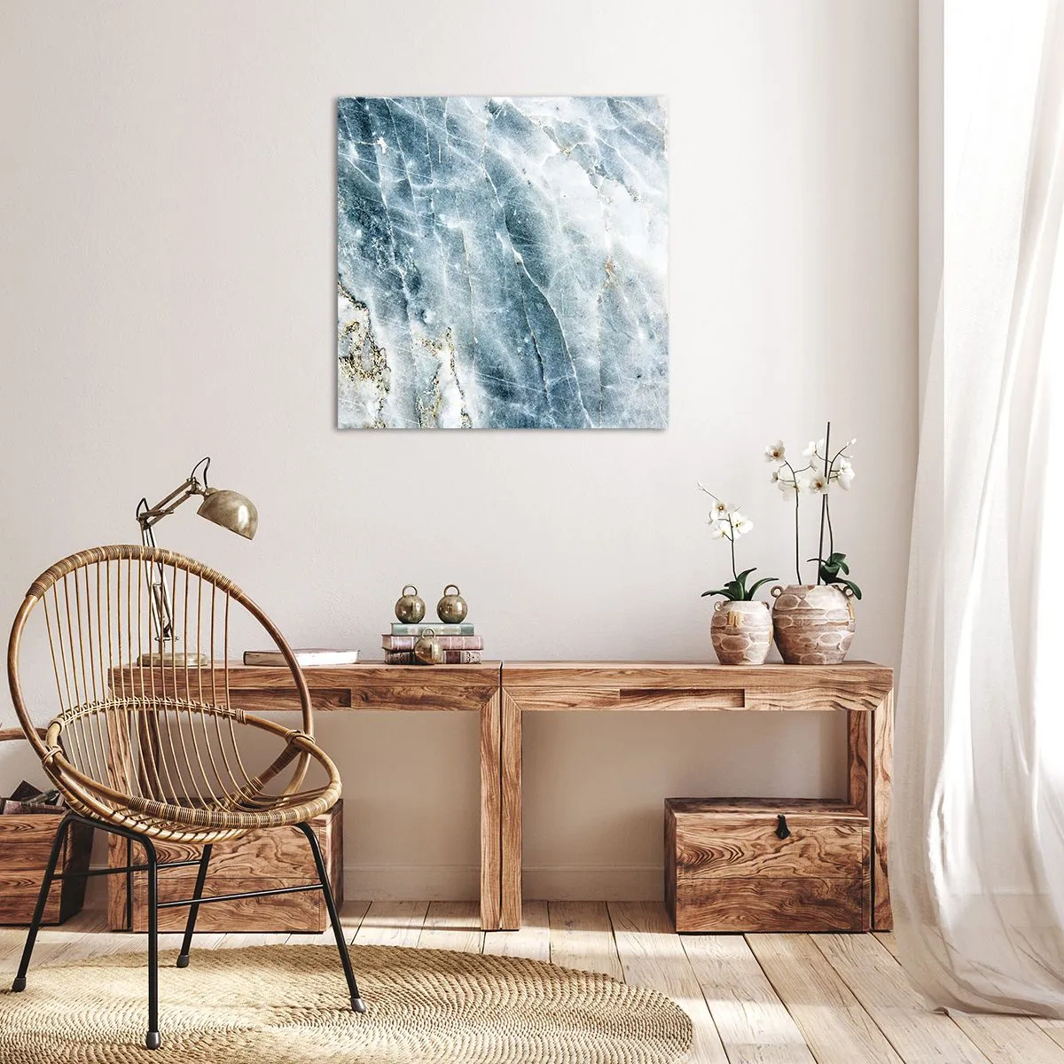 Impression sur toile - Image sur toile - Monde de glace - 70x70 cm