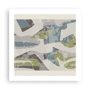 Affiche - Poster - Composition derrière la vitre - 50x50 cm