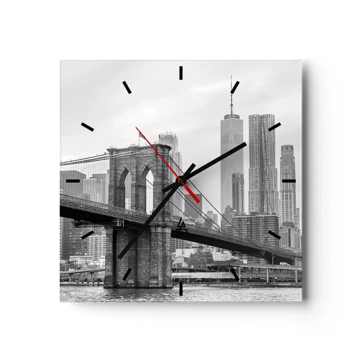 Horloge murale - Pendule murale - Climat New-Yorkais - 40x40 cm