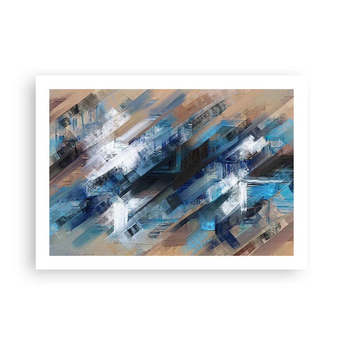 Affiche - Poster - Diagonale de bleus - 70x50 cm
