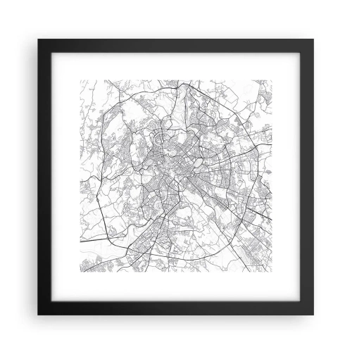 Affiche dans un cadre noir - Poster - Cercle romain - 30x30 cm