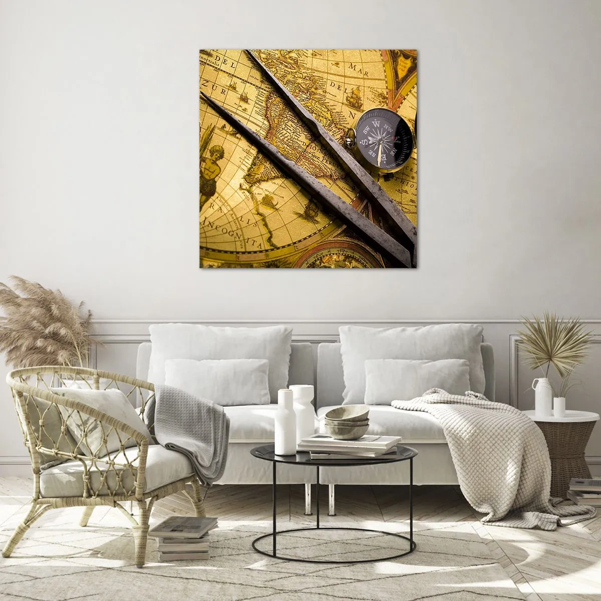 Impression sur verre - Image sur verre - Où sont ces trésors? - 40x40 cm