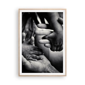 Affiche dans un chêne clair - Poster - Être humain - 70x100 cm