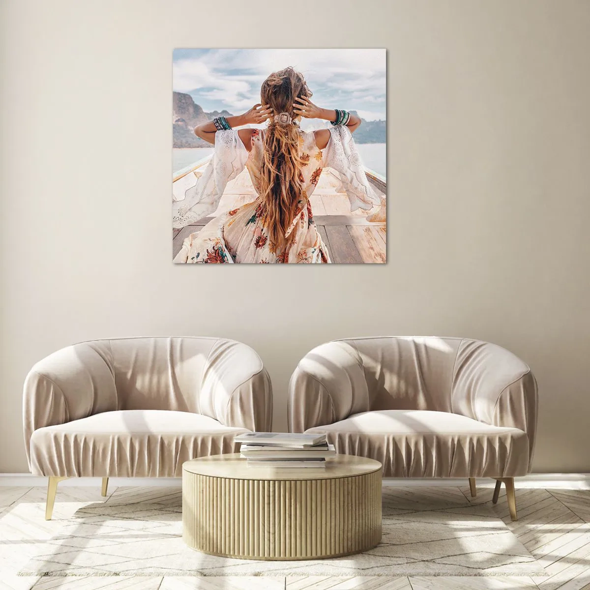 Impression sur verre - Image sur verre - En route vers le bonheur - 30x30 cm