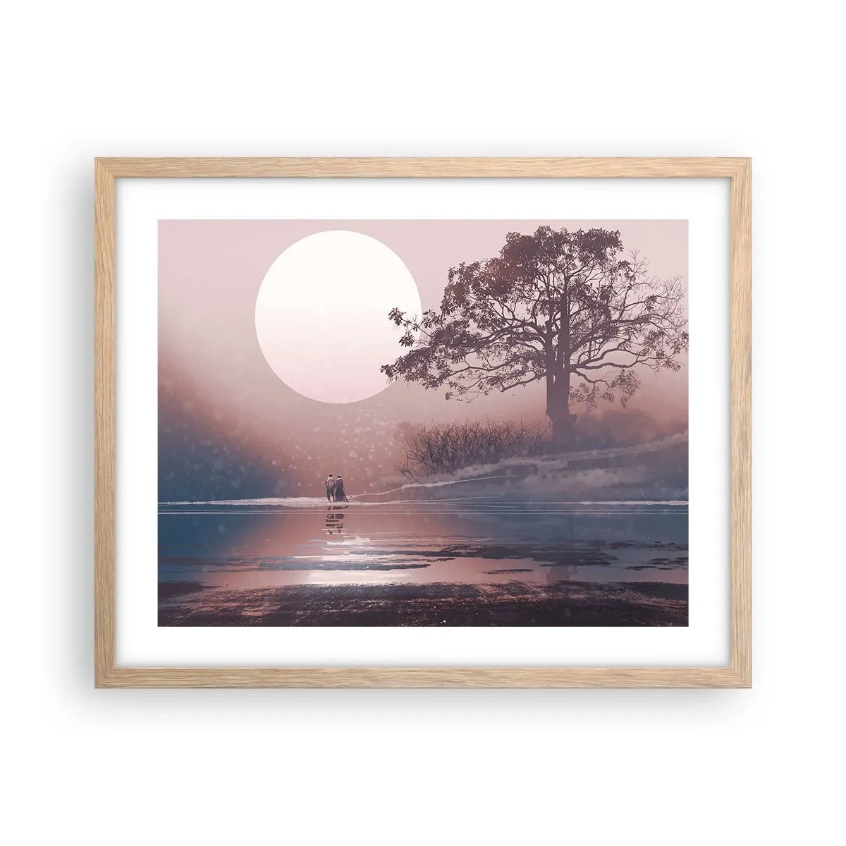 Affiche dans un chêne clair - Poster - Merveilles de la nuit - 50x40 cm