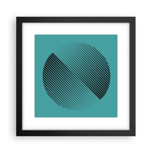 Affiche dans un cadre noir - Poster - Cercle – une variation géométrique - 30x30 cm