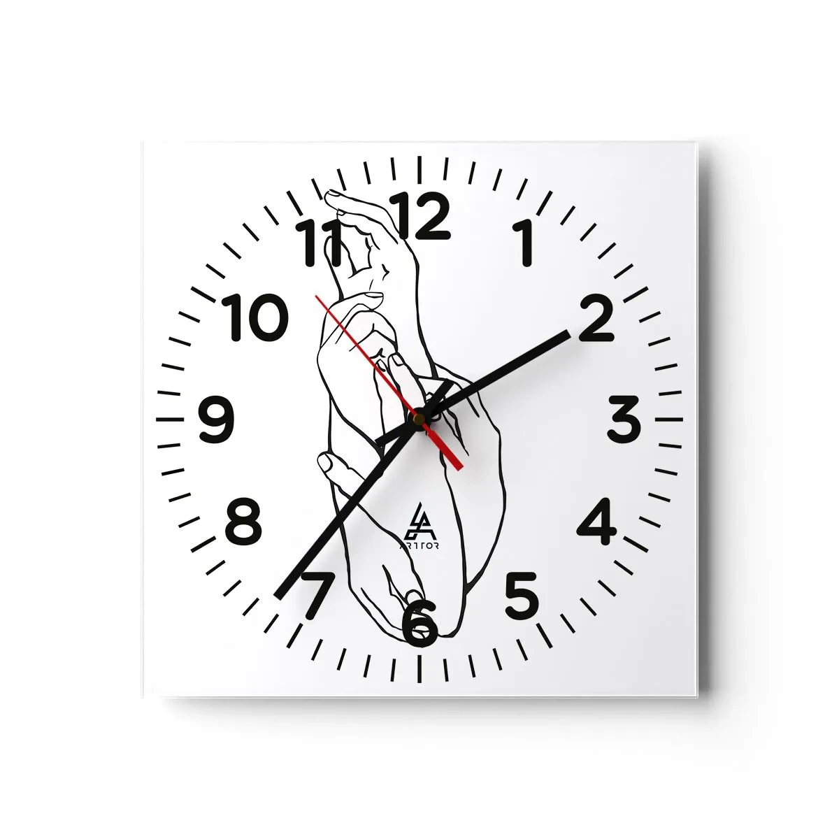 Horloge murale - Pendule murale - Bon contact - 30x30 cm