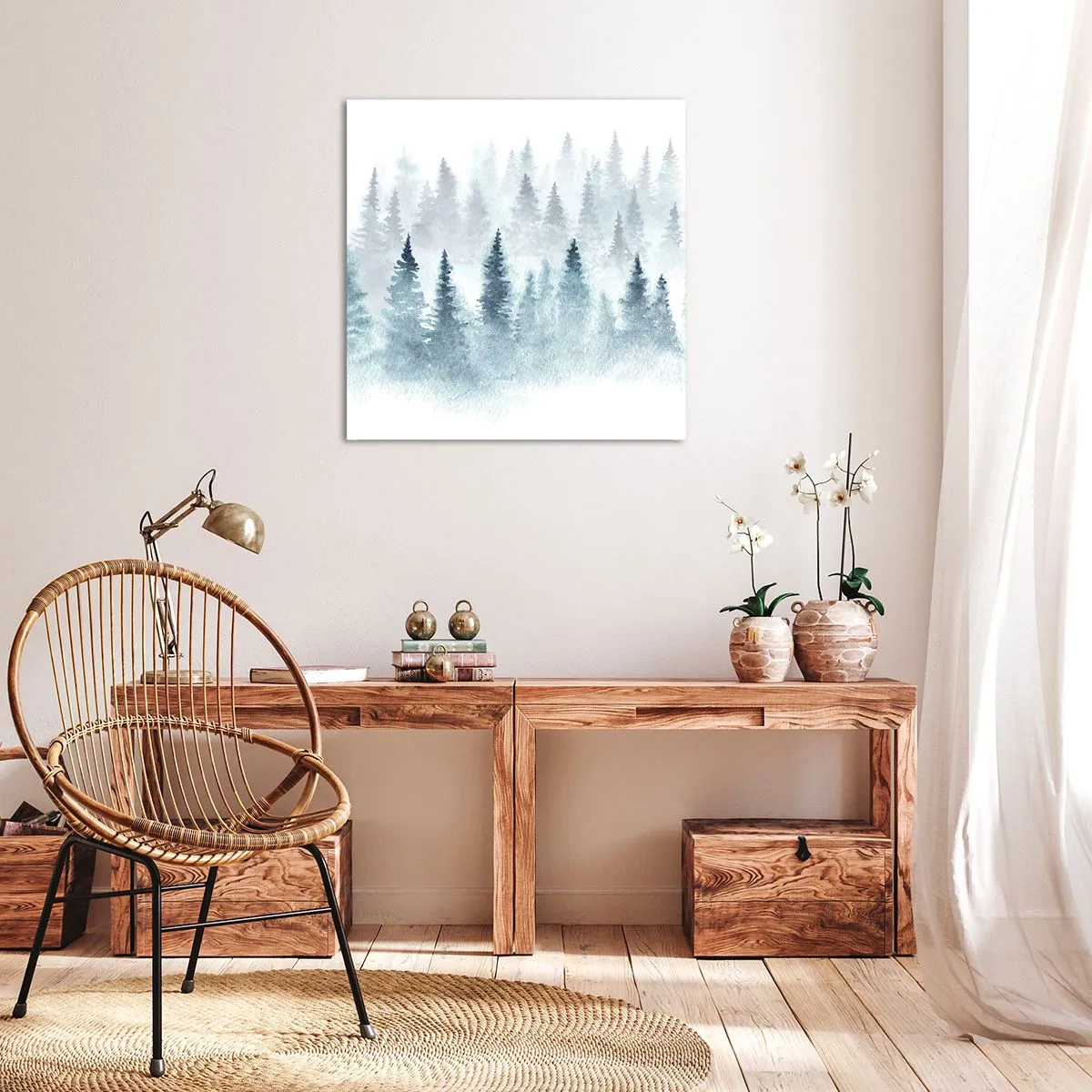 Impression sur toile - Image sur toile - Enveloppé de brouillard - 40x40 cm