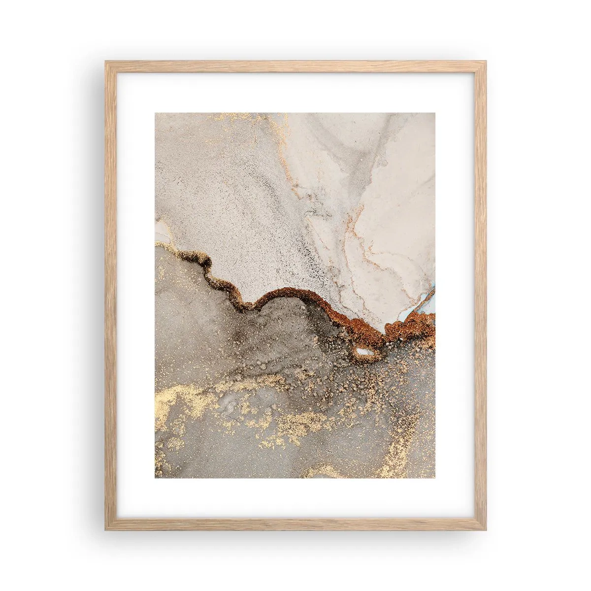 Affiche dans un chêne clair - Poster - Aux frontières des couleurs - 40x50 cm