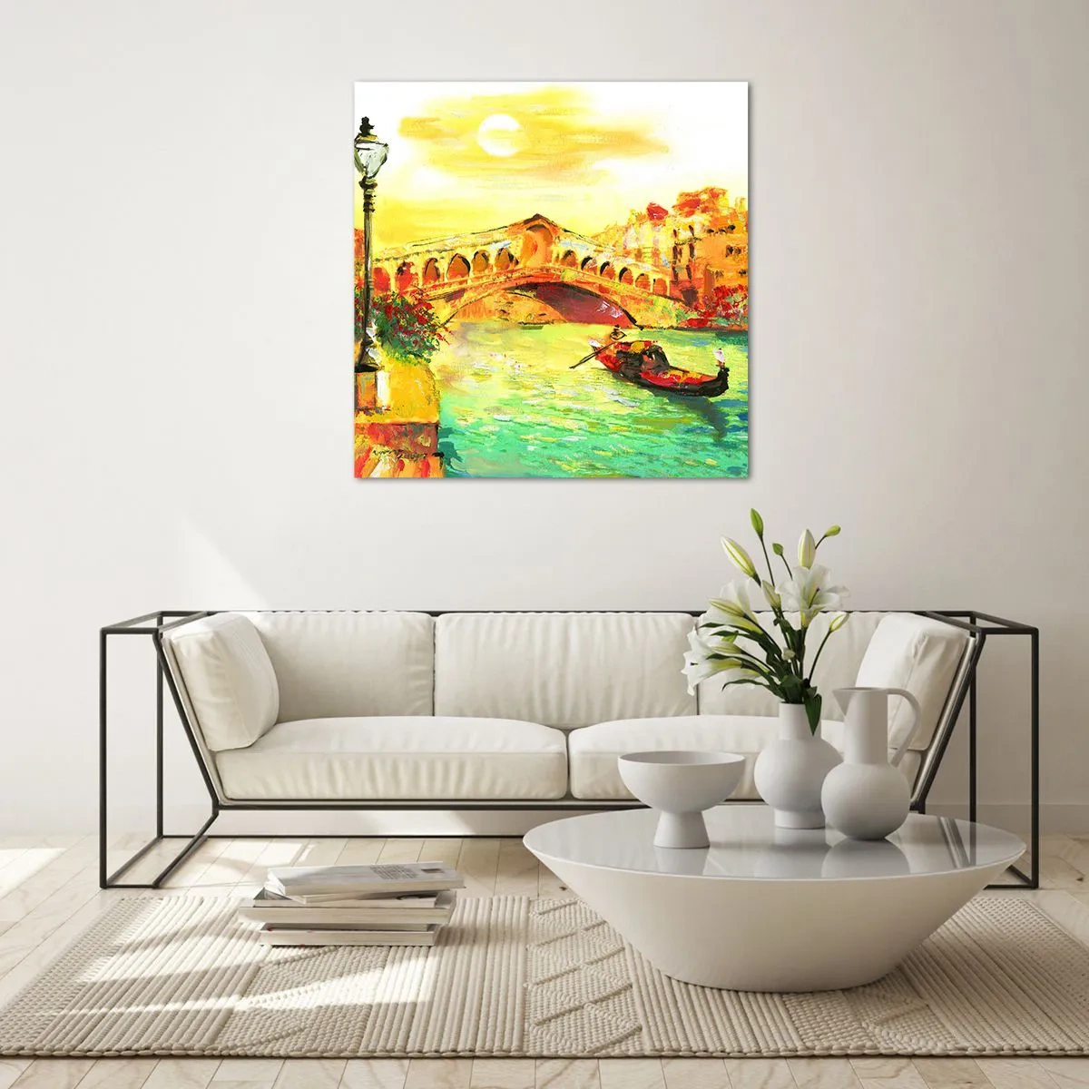 Impression sur verre - Image sur verre - Un pèlerinage d'amoureux - 30x30 cm