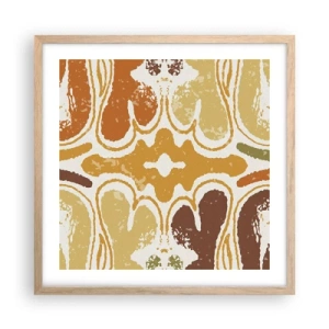 Affiche dans un chêne clair - Poster - Abstraction sentimentale - 50x50 cm