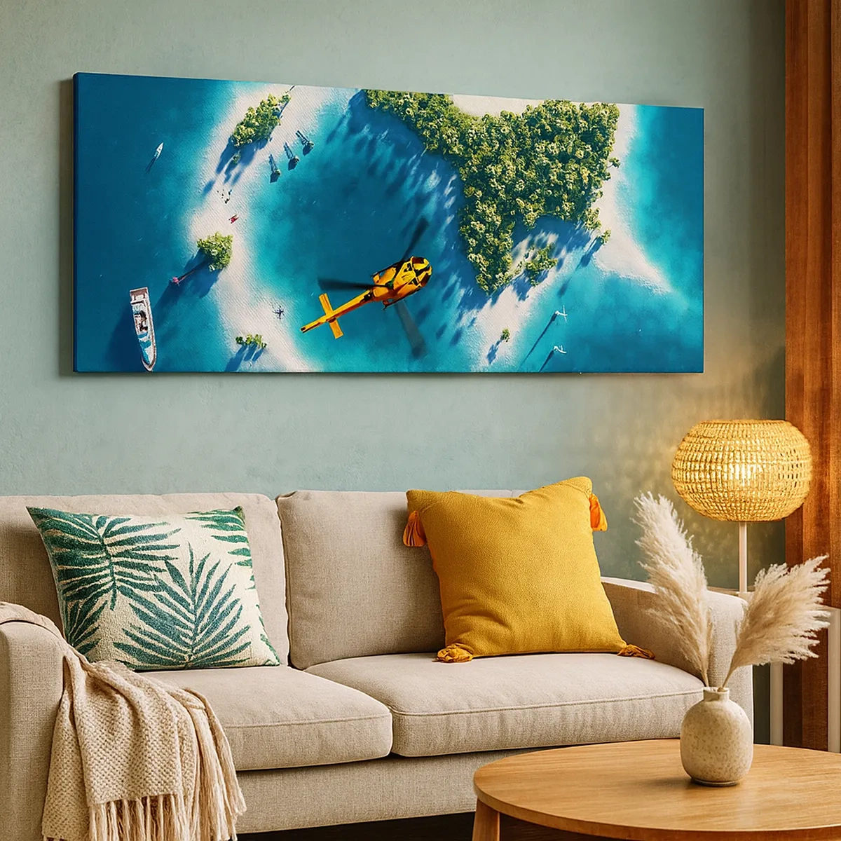 Impression sur toile - Image sur toile - Achetez-vous une île - 30x30 cm