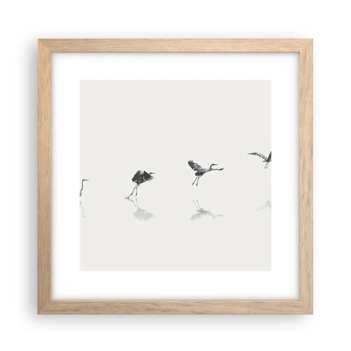 Affiche dans un chêne clair - Poster - Quatre étapes simples - 30x30 cm