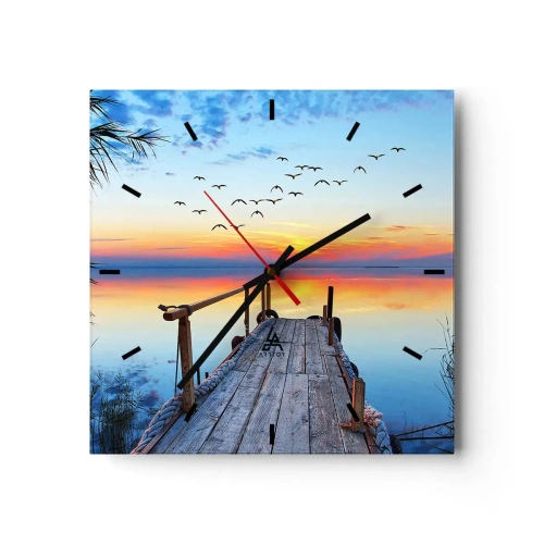 Horloge murale - Pendule murale - Il est temps de rentrer... - 40x40 cm