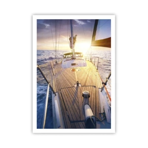 Affiche - Poster - Courir sur les vagues - 70x100 cm