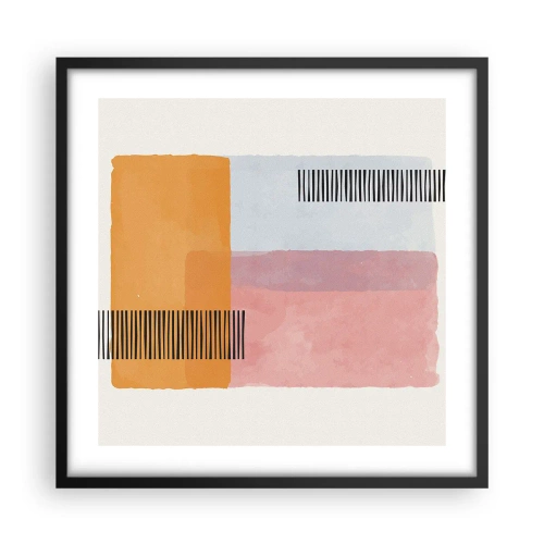 Affiche dans un cadre noir - Poster - D'un coin à l'autre - 50x50 cm