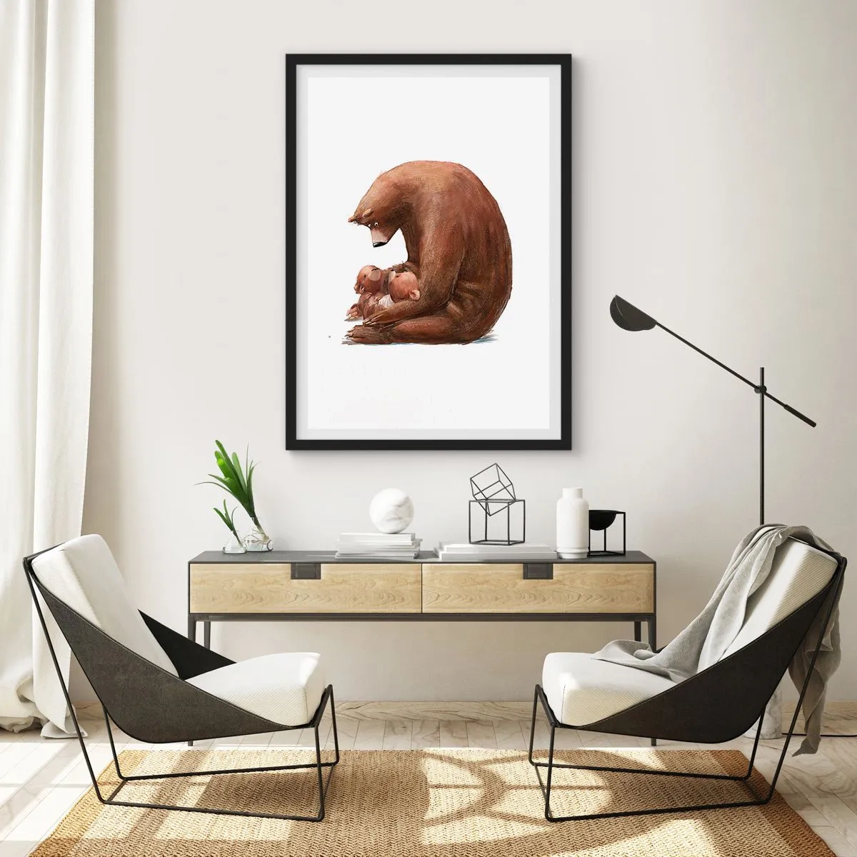 Affiche dans un cadre noir - Poster - Faites de beaux rêves les enfants - 40x50 cm