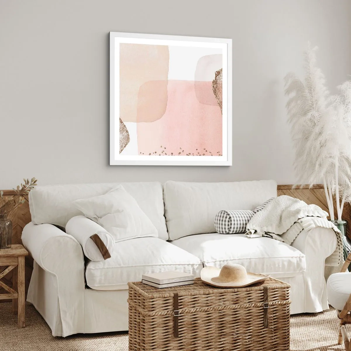 Affiche dans un cadre blanc - Poster - Regard à travers la couleur - 30x30 cm