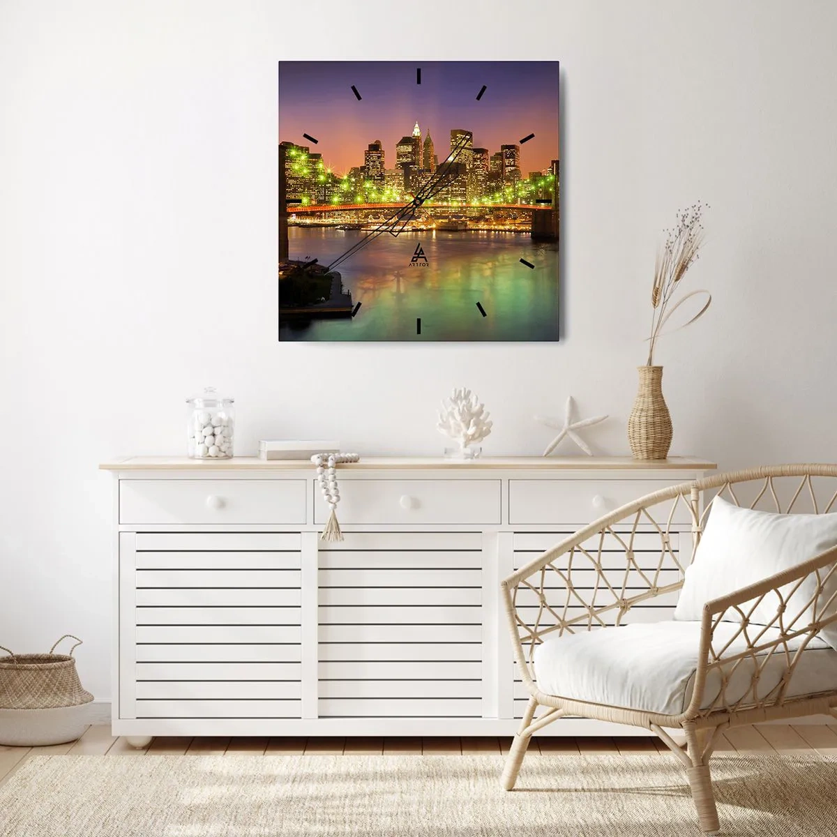 Horloge murale - Pendule murale - Ici la lumière ne s'éteint jamais - 30x30 cm