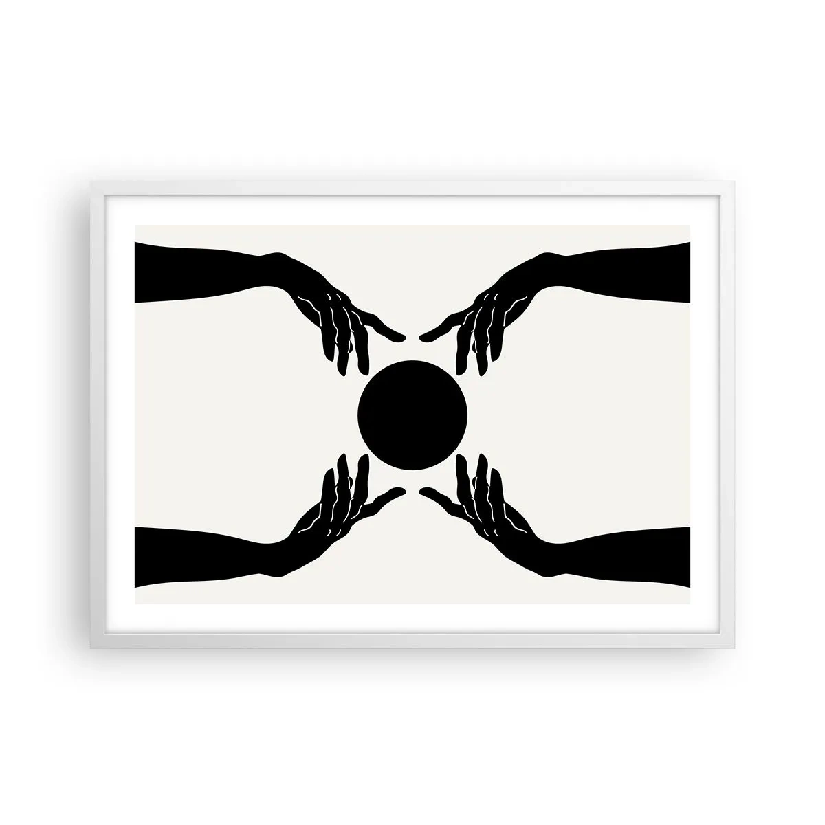 Affiche dans un cadre blanc - Poster - Signe secret - 70x50 cm