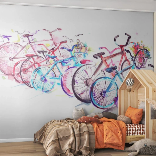 Papier peint sur mesure Premium Canvas - Congrès du club Antymoto - Vélo, Abstraction, Graphique