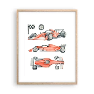 Affiche dans un chêne clair - Poster - poursuis ton rêve - 40x50 cm