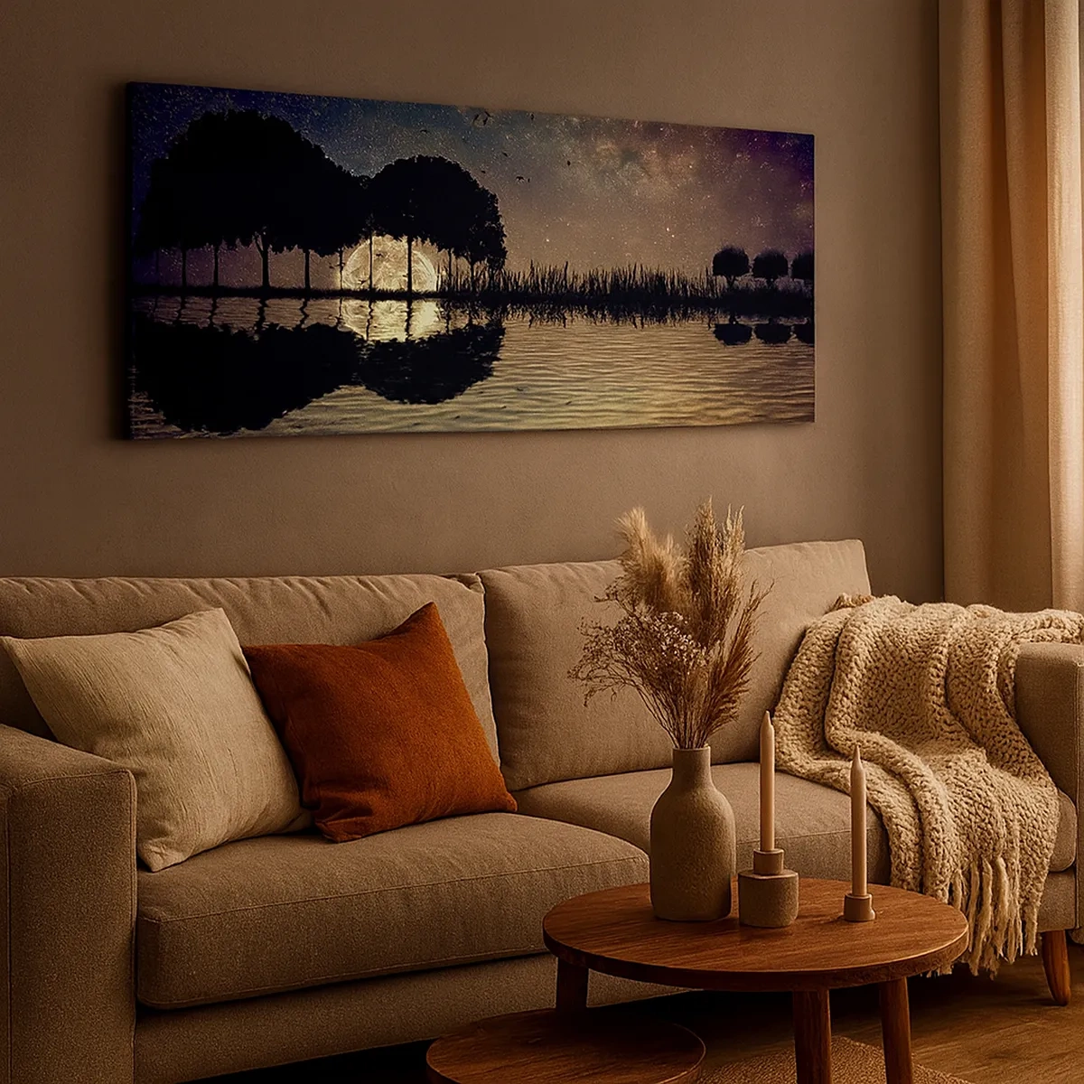 Impression sur toile - Image sur toile - Nuit au bout du monde - 30x30 cm