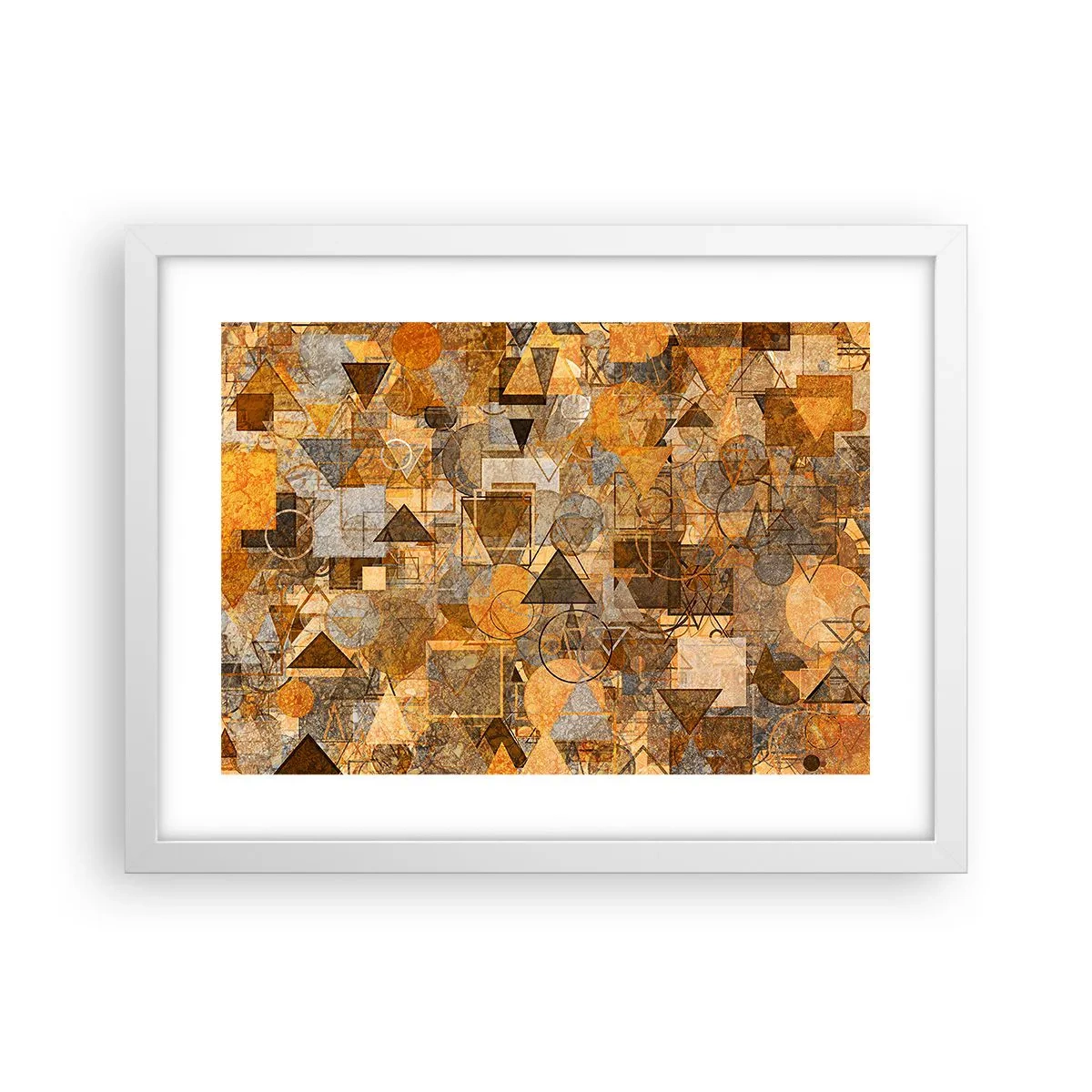 Affiche dans un cadre blanc - Poster - Le monde en forme - 40x30 cm